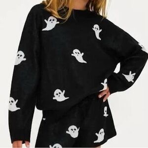 Beach Riot Ghost print sweater size 9/10